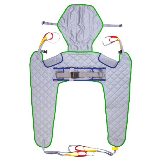 Aspire Deluxe Hygiene Access Sling with Head Support - Clip - Polyester